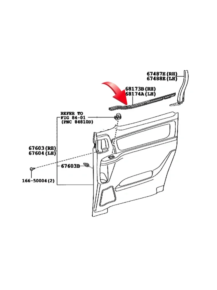 

Car Door Glass Inner Pressure Strip Seal For Alphard Vellfire 30 20 2008-2022 Year