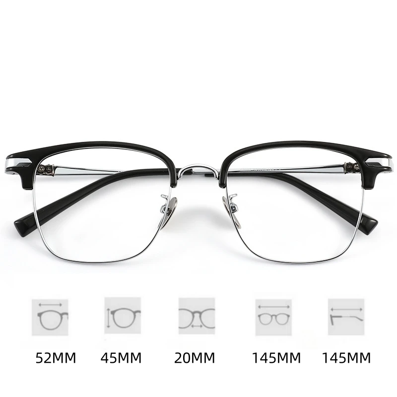 FIRADA 2024 Fashion Luxury Glasses New Retro Comfortable Eyewear Business Optical Prescription Eyeglasses Frame For Men K0002-C