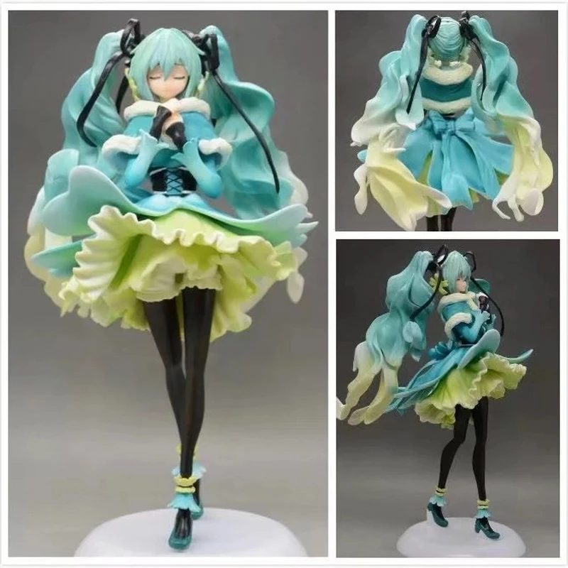 

Hatsune Miku: Summer Snowdrop Virtual Diva Cute Girl With Twin Tails 28cm Figure Toys Collect Ornaments Anime Peripheral Gifts
