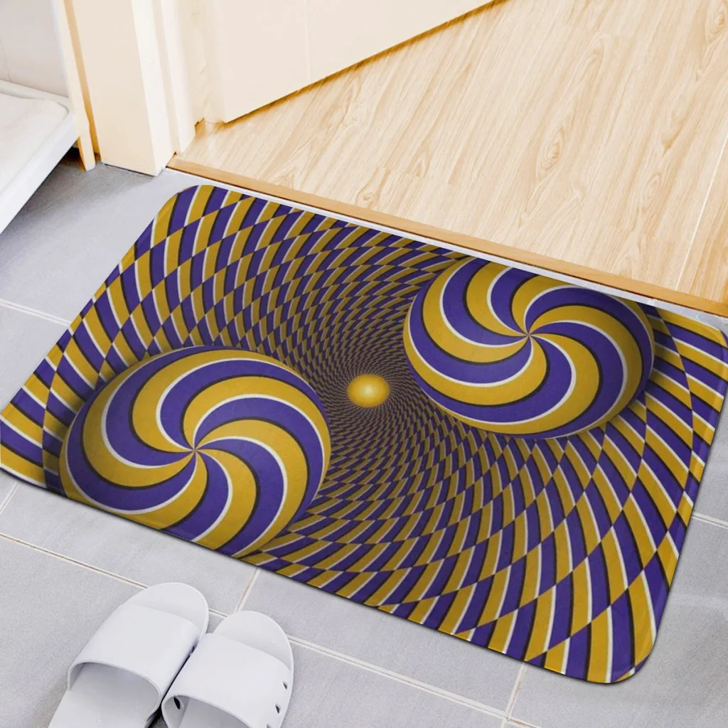 

Carpet Floor Mat Nordic Style Home Doormat Bathroom-Toilet Mats Bedroom Vertigo Hypnotic Screw Funny Hotel Decor Mat Rug