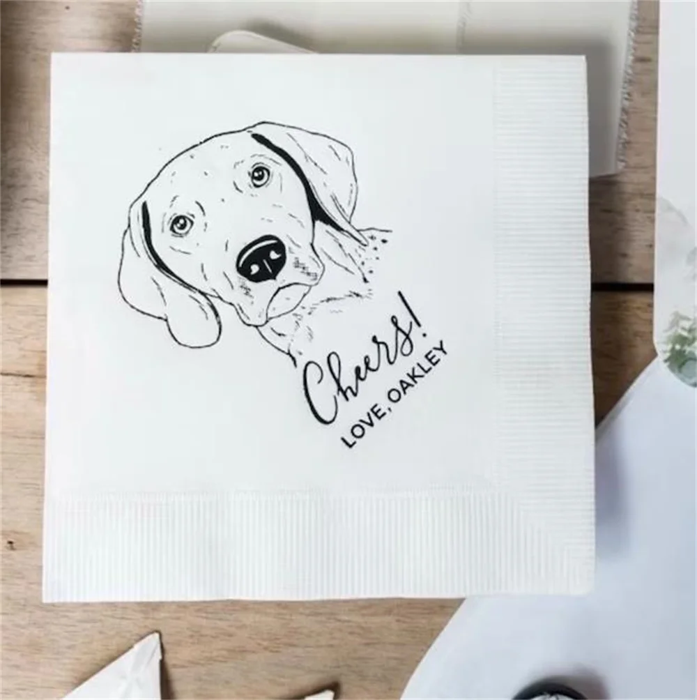 Custom Pet Cocktail Napkin