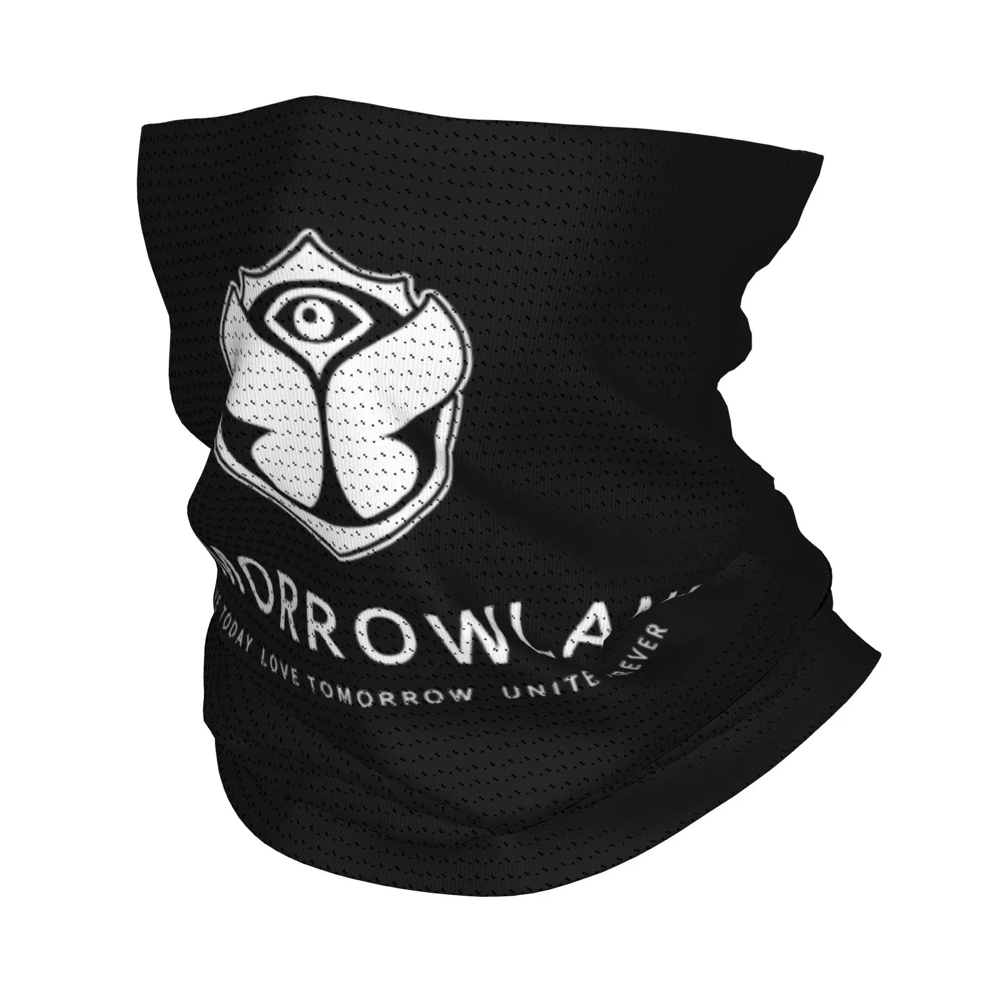 

Custom Tomorrowland Neck Gaiter Men Women UV Protection Winter Belgian Electronic Dance Music Festival Bandana Scarf for Cycling