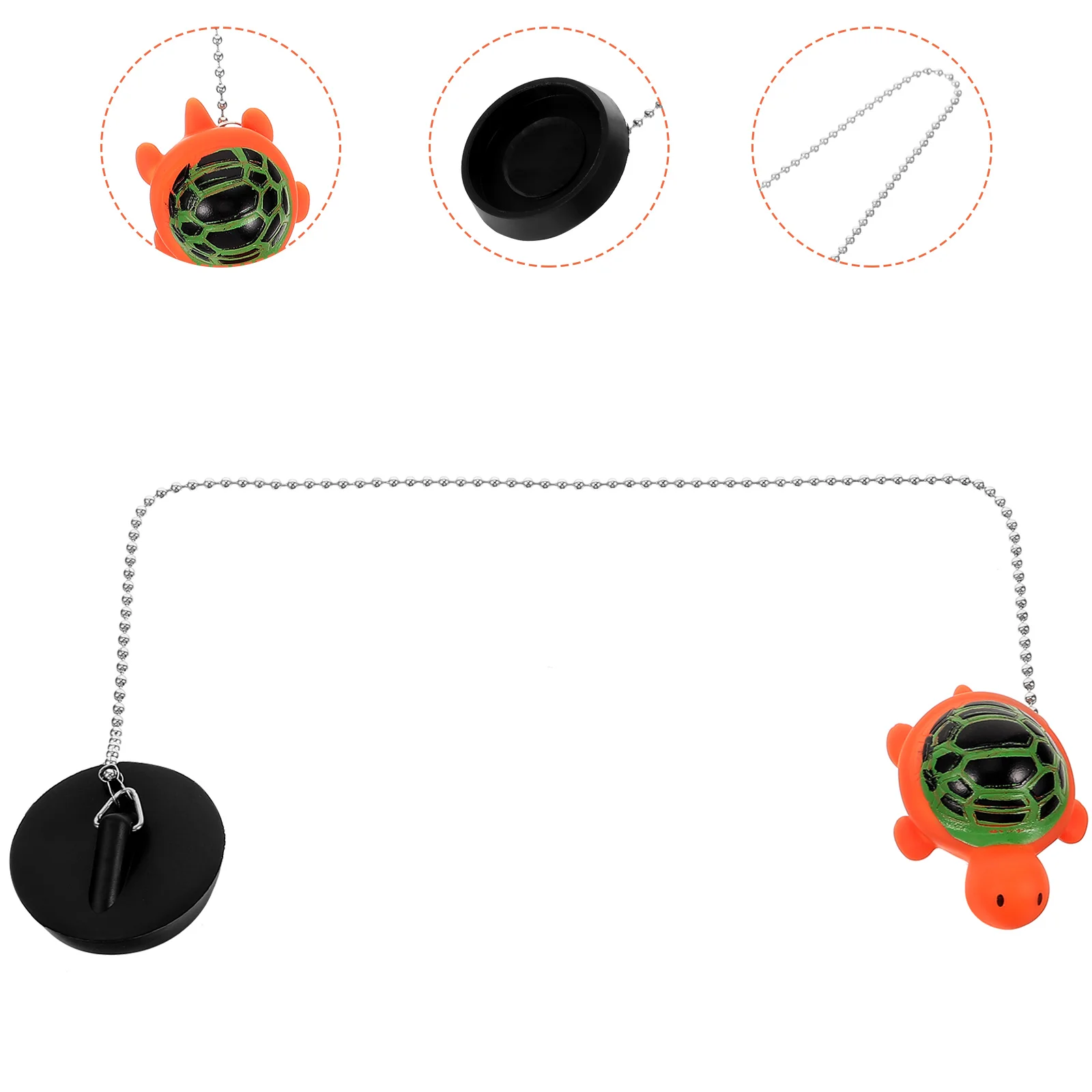 

Turtle Chain Rubber Bath Stopper Drain for Sink Bathroom Reusable Bathtub Stoppers Tub Plug Drain Bathtub Plug Rubber Tub