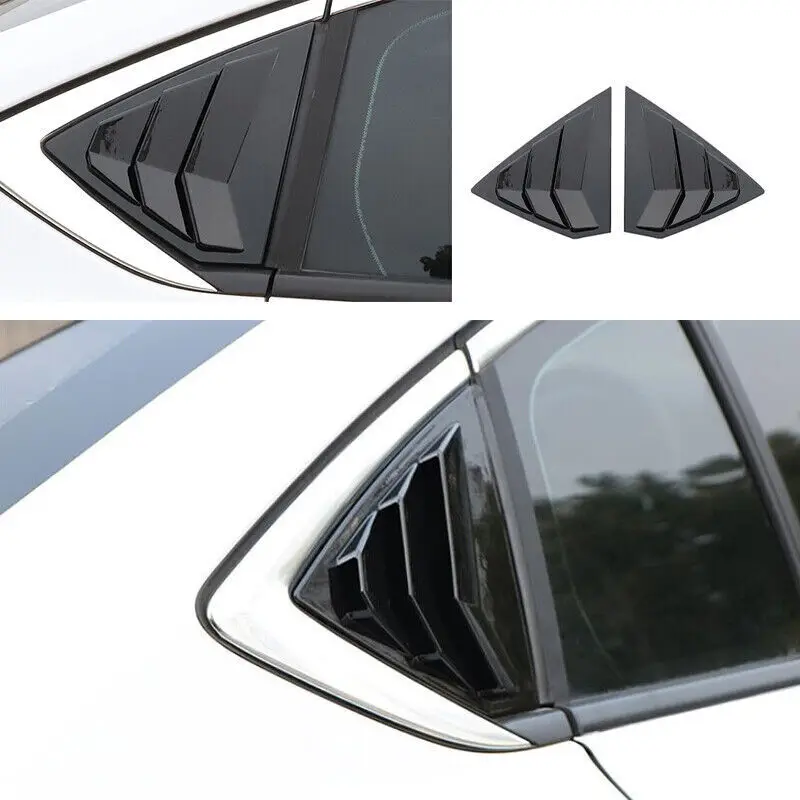 For Buick Regal Opel Insignia B 2017-2023 Car Rear Louver Window Side Shutter Cover Trim Sticker Vent Scoop ABS Carbon Fiber