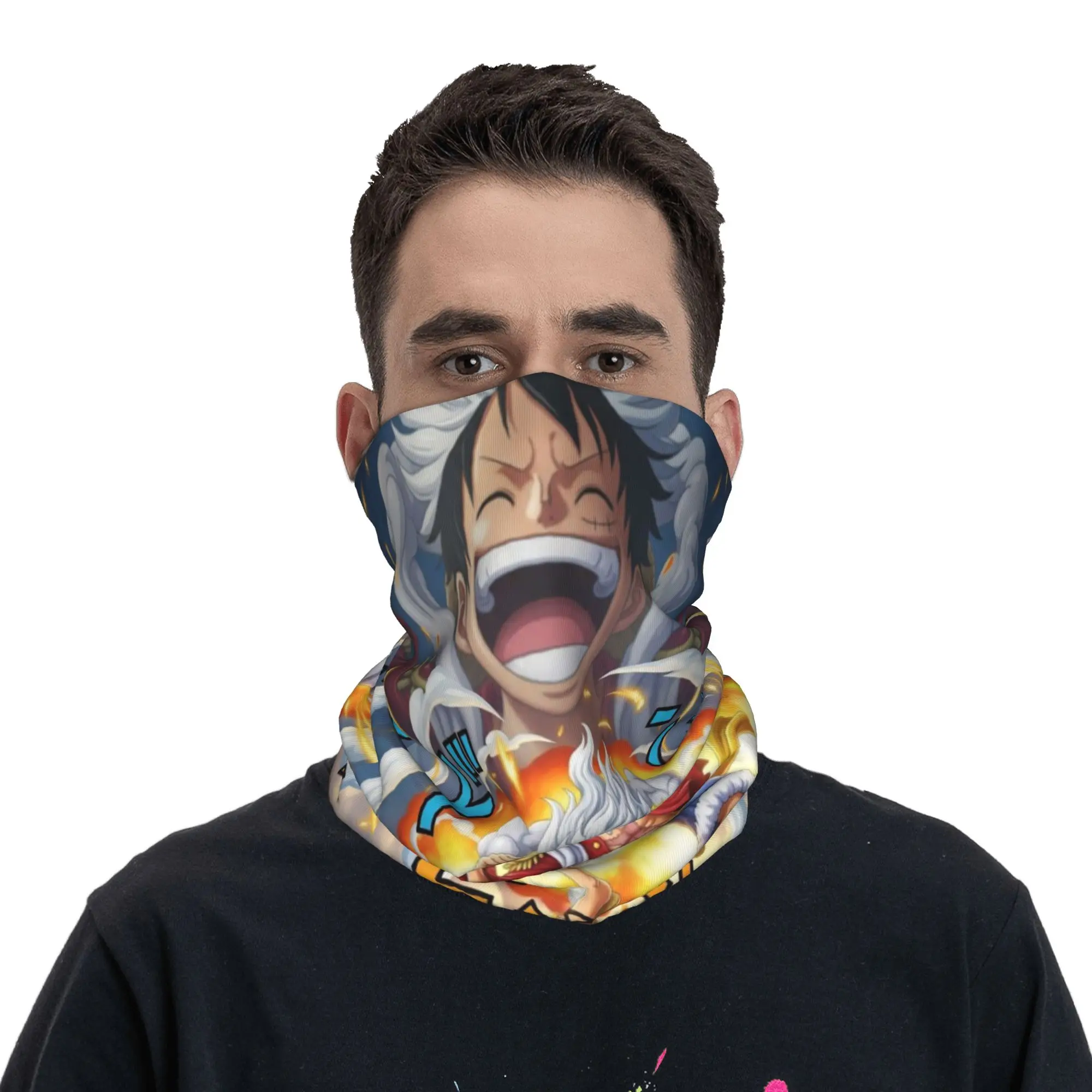 Unisex O-One-Piece-e luffys one pieces Bandana Merchandise Neck Cover Printed  Magic Scarf Multi-use Scarf For Hiking Washable