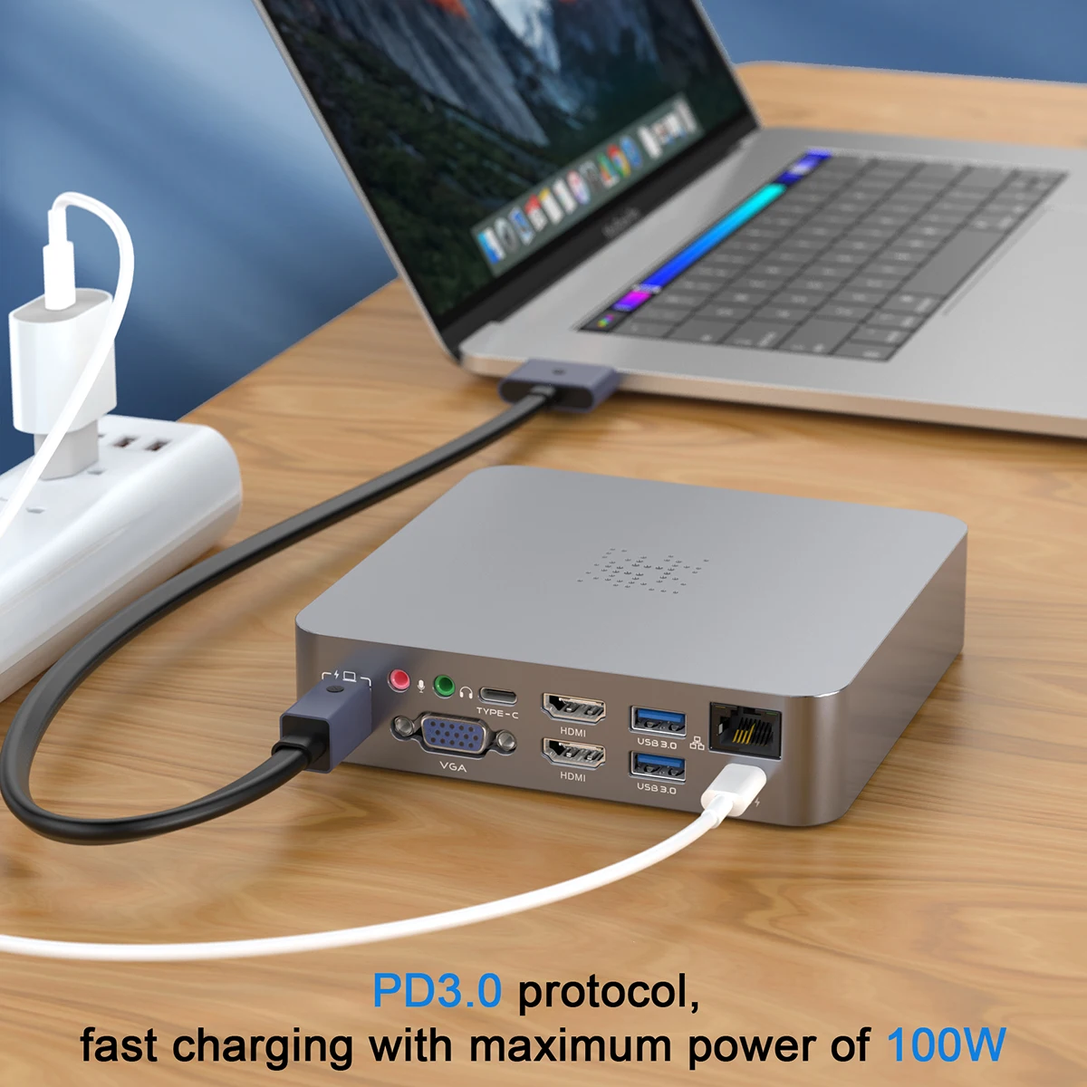 

19 in 1 Multiport Dual for HDMI 4K DP PD Gigabit Lan Laptop USB-C Hub Type C Docking Station with 4K UHD USB 3.0 Stock Product