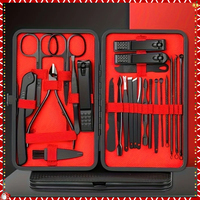 24pcs Professional  Nail Clippers Kit - Ultra Sharp Fingernail and Toenail Cutters for Men and Women - Sturdy Pedicure Care