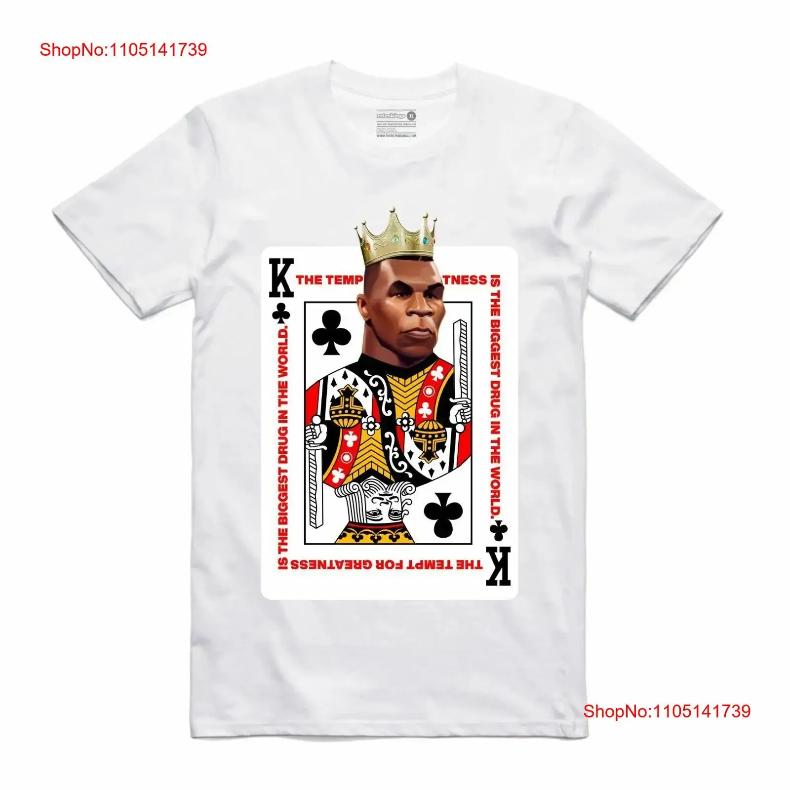 

NEW Streetwear on Demand KING OF CLUBS BOXING LEGEND WHITE T Shirt SM 3XLARGE vintage Washed Stretched Breathable homme