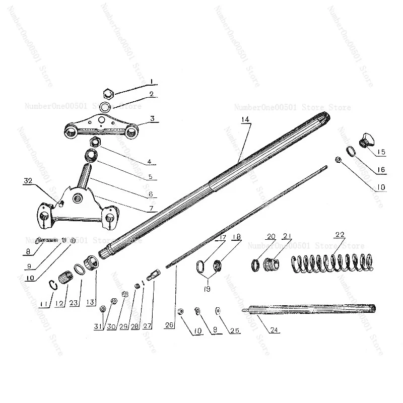 Motorcycle Comp SCL- 2014030701   750Cc Motor Front Fork Assembly U-Ral CJ-K750 R71 M72