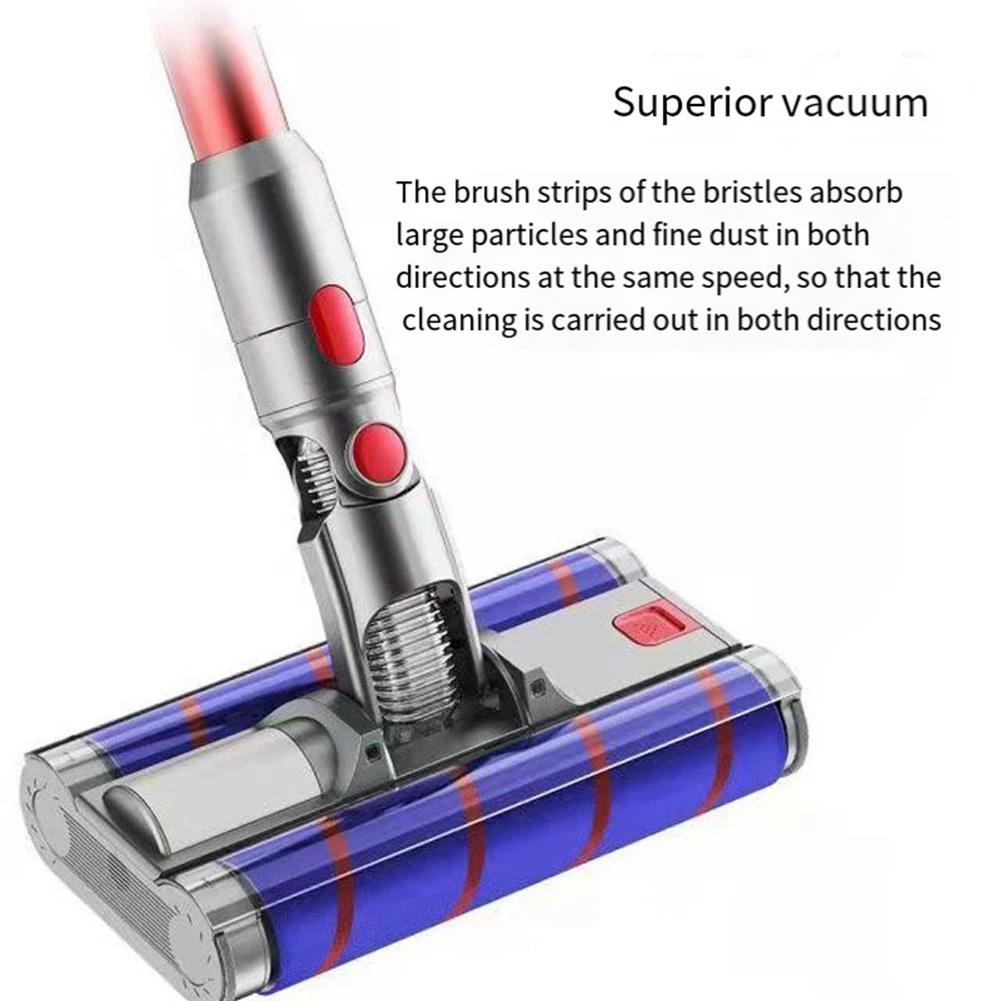 Weicher Doppelwalzenbürsten-Bodenkopf für Dyson V7 V8 V10 V11 V15 Staubsaugerteile Elektrischer Bodenkopf mit LED-Scheinwerfern