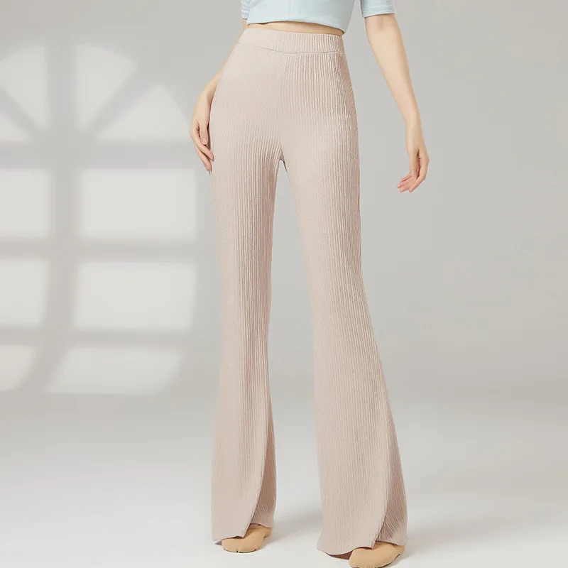 Zomer Vrouwen Latin Dans Broek Buikdansen Kostuum Volwassenen Geplooide Stof Wijde Pijpen Uitlopende Oefenbroek Must-Have voor Dansers