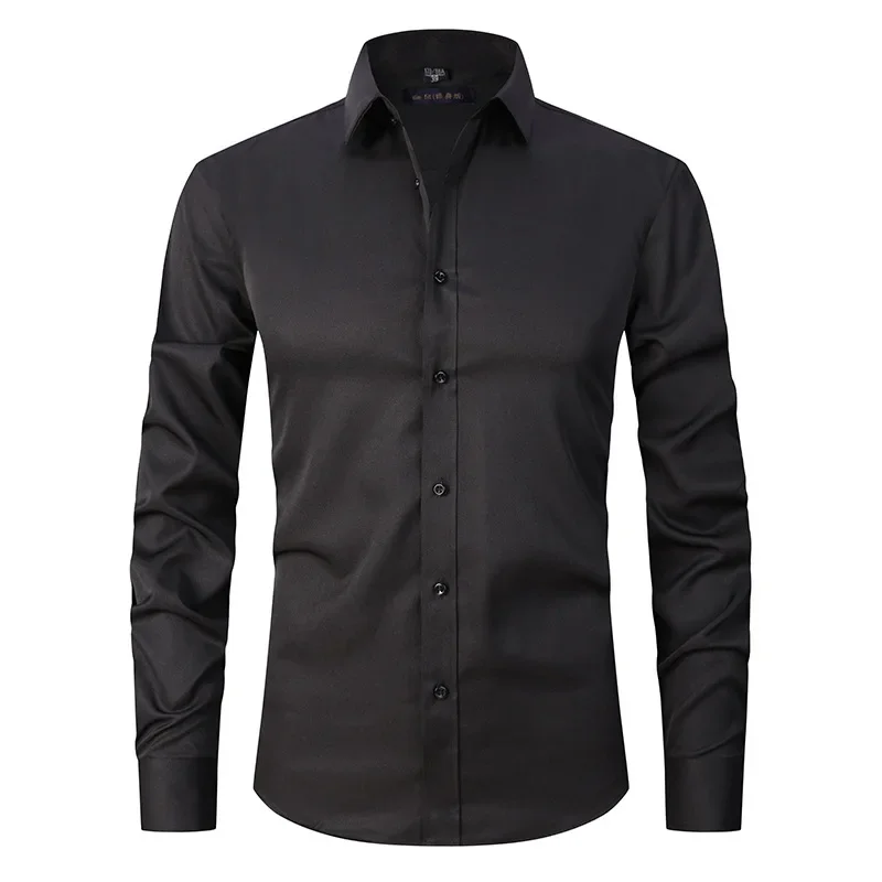 Spring Men\'s Social Shirt Slim Business Dress Shirts Male Long Sleeve Casual Formal Elegant Shirt Blouses Tops ManBrand Clothe