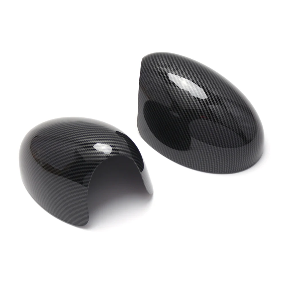 

2pcs Black Rear-View Caps Carbon Fiber Black Mirror Covers Car Accessories for Mini Cooper R Series R50 R53 R52 2000-2008