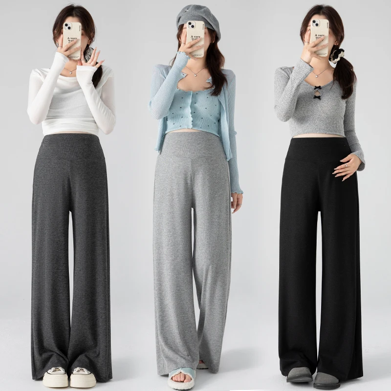 2025 Nuovi pantaloni premaman autunnali - Pantaloni casual a gamba dritta rilassati per donne incinte Gravidanza giovanile