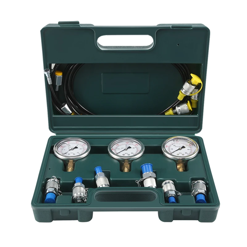 

Hydraulic Pressure Guage Excavator Hydraulic Pressure Test Kit With Testing Hose Coupling And Gauge Tools