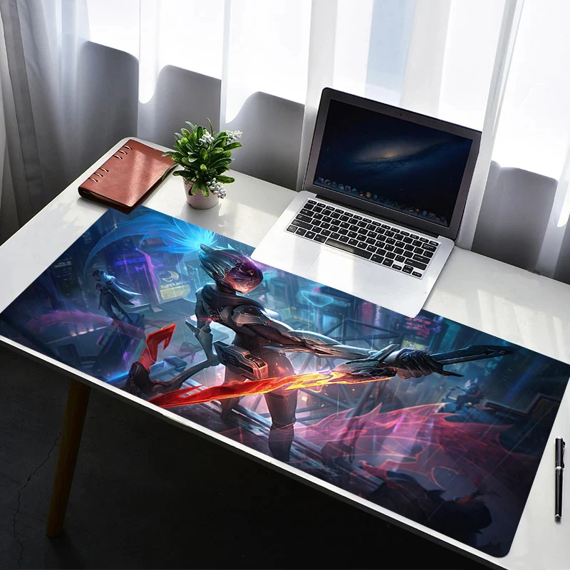 Mouse Pad Laptop Non Slip Extended Desktop Mouse Mat L-league Of Legends Akali Rubber Keyboard Pad Gaming Accessories Mousepad
