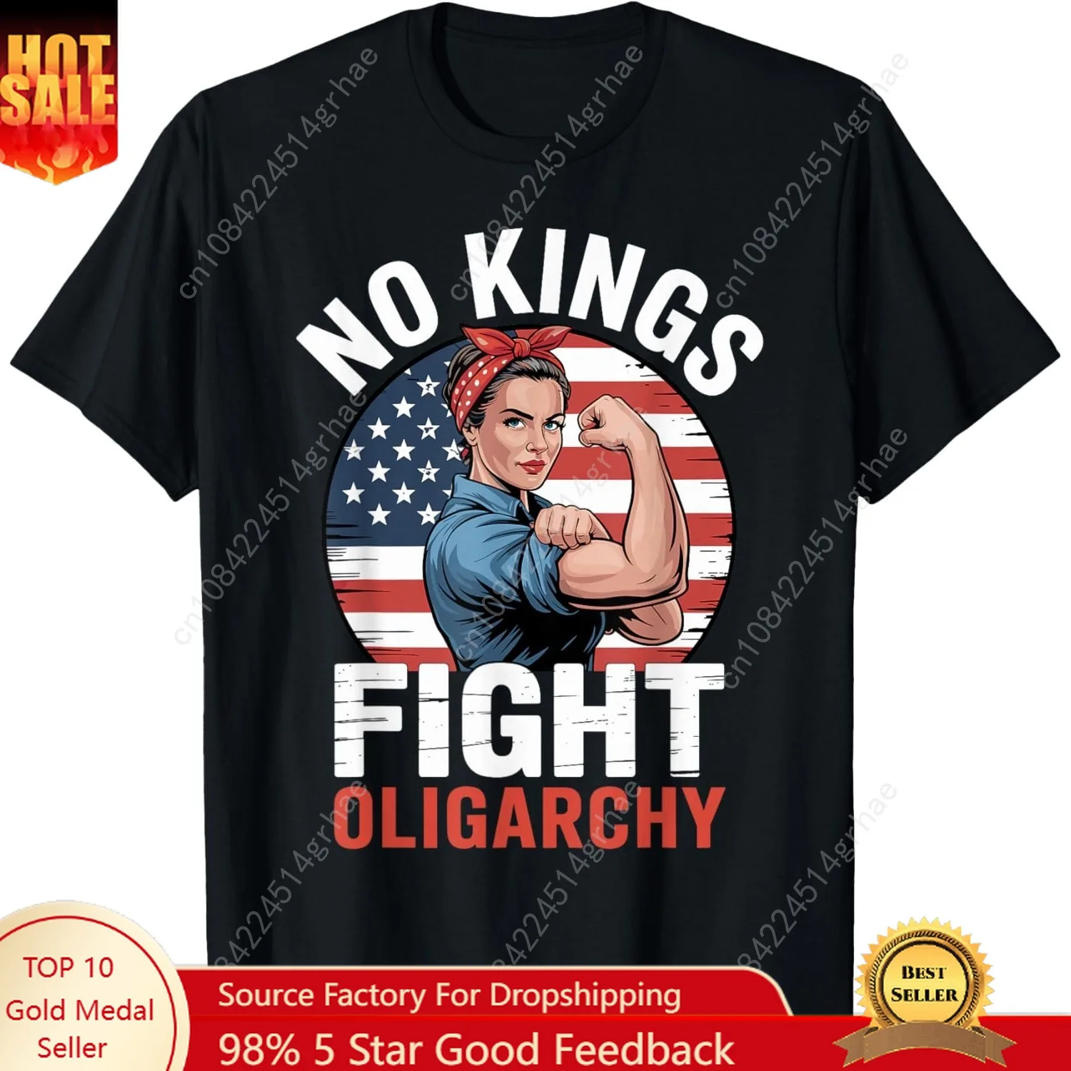 تي شيرت No Kings Fight Oligarchy #1