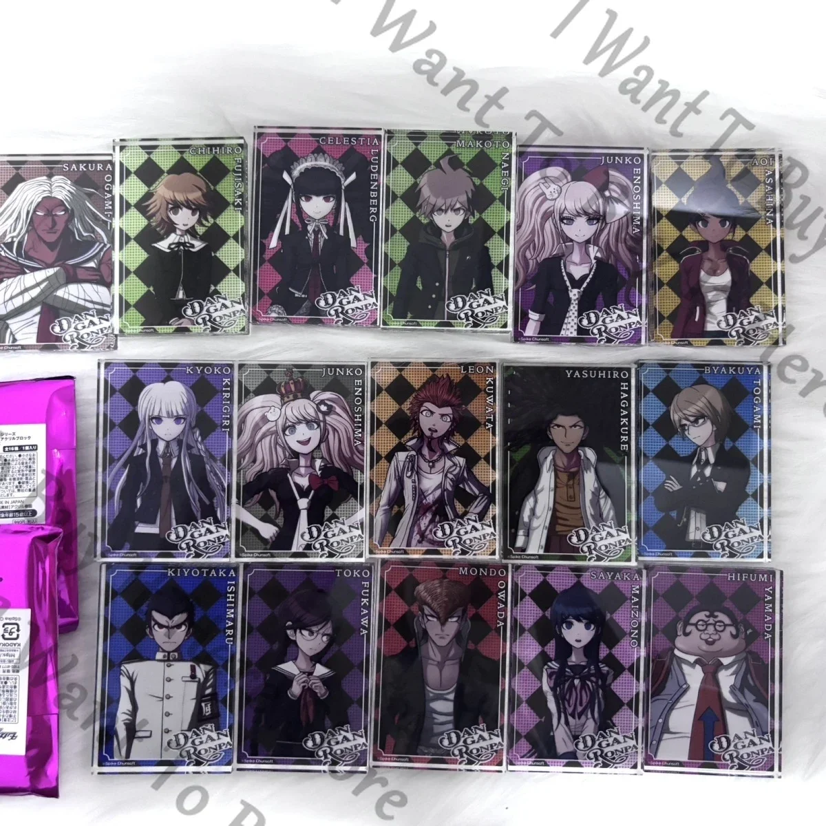 

Genuine Anime Danganronpa Chihiro Fujisaki Naegi Makoto Toko Fukawa Kuwata Mondo Owada Cosplay Acrylic Brick Standing Sign Gift