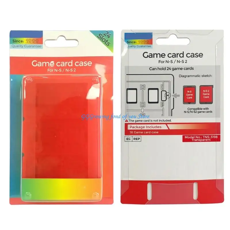 

H9EB 24 Slots Game Cartridge Holder Card Storage Case for NS2 Gaming Accessory