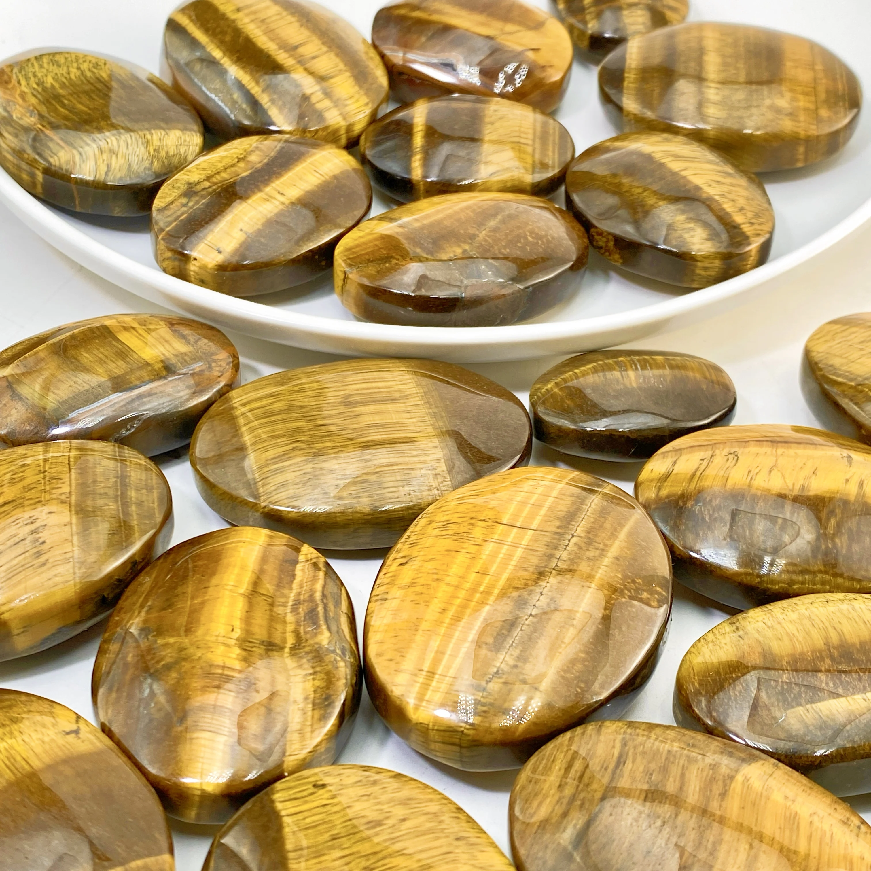 Random 1PC Tiger Eye Palm Stone,Stone Collections,Excellent Gifts,Friend Gift,DIY Decoration,Room Decoration