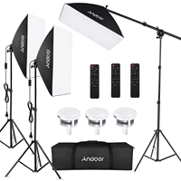 Photography Lighting Kit Softbox Lighting Set with 85W 2800K-5700K Bi-color Temperature LED Light for Camera Shooting EU Plug