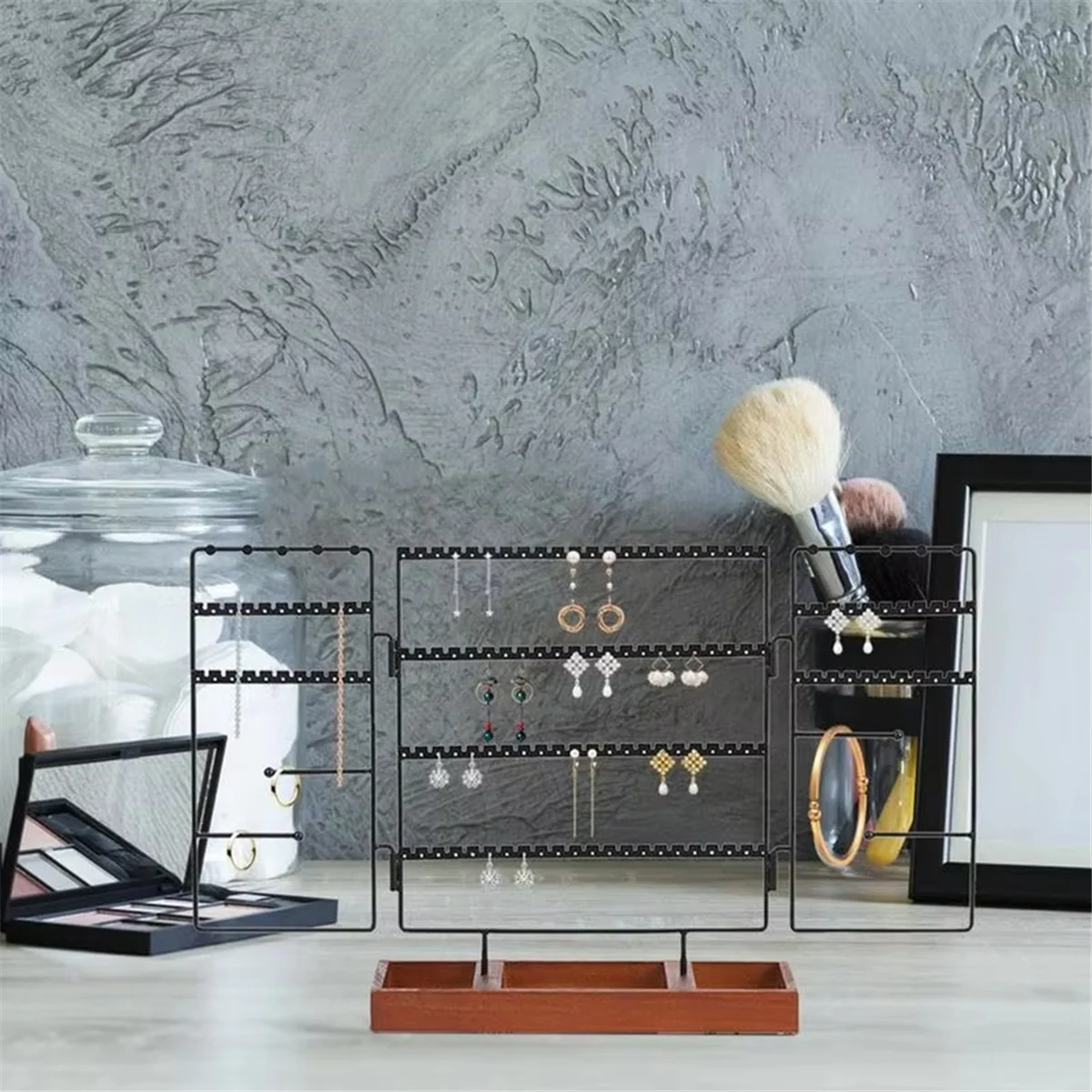 New Jewelry Holder Organizer Stand Earring Necklace Rack Jewellery Tower Storage Multifunctional Display Stand Ring Tray