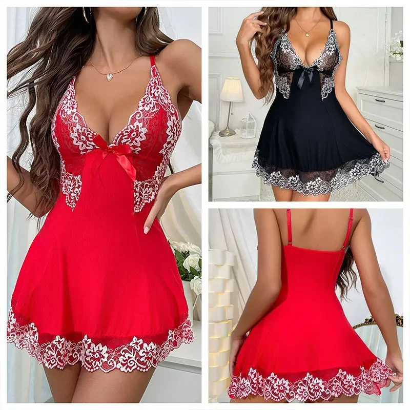 Temperamento francese Halter seduzione vestito estate Sexy sottile traspirante pigiameria Set donna raccolta confortevole casa indossare pigiama