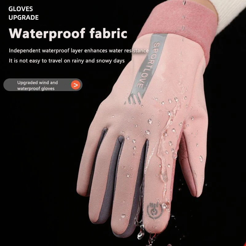 Winter Cycling Gloves With Wrist Support Touch Screen non-slip Bicycle Thermal Fleece Cold Resistance Wind Waterproof Mittens image 4