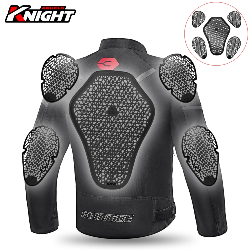 

CE Certification Motorcycle Jacket Back Protector Shoulder Pads Elbow Pads Knee Pads Motorbike Armor Built-in Protective Gear