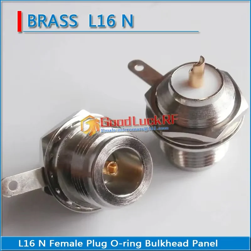 

L16 N Female Plug O-ring Bulkhead Panel Mount Washer Nut Solder Cup PCB copper Brass RF Connector Coaxial Socket