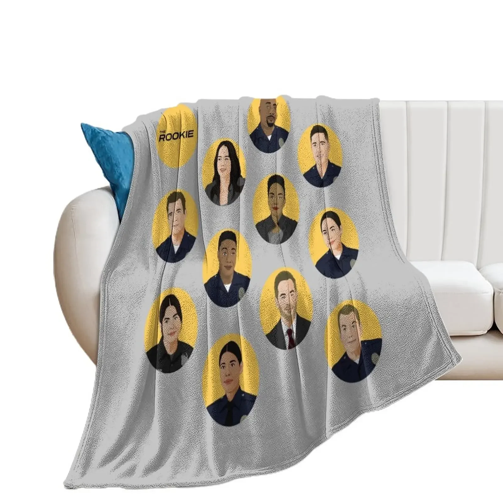 

Team Rookie graphic The Rookie Throw Blanket For Sofa Thin Beach Blankets