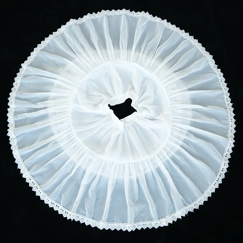 Jupon en Dentelle Crinoline, Sous-Jupe, Cerceau, Robe Blanche, Agitation, Ajustable, 2024