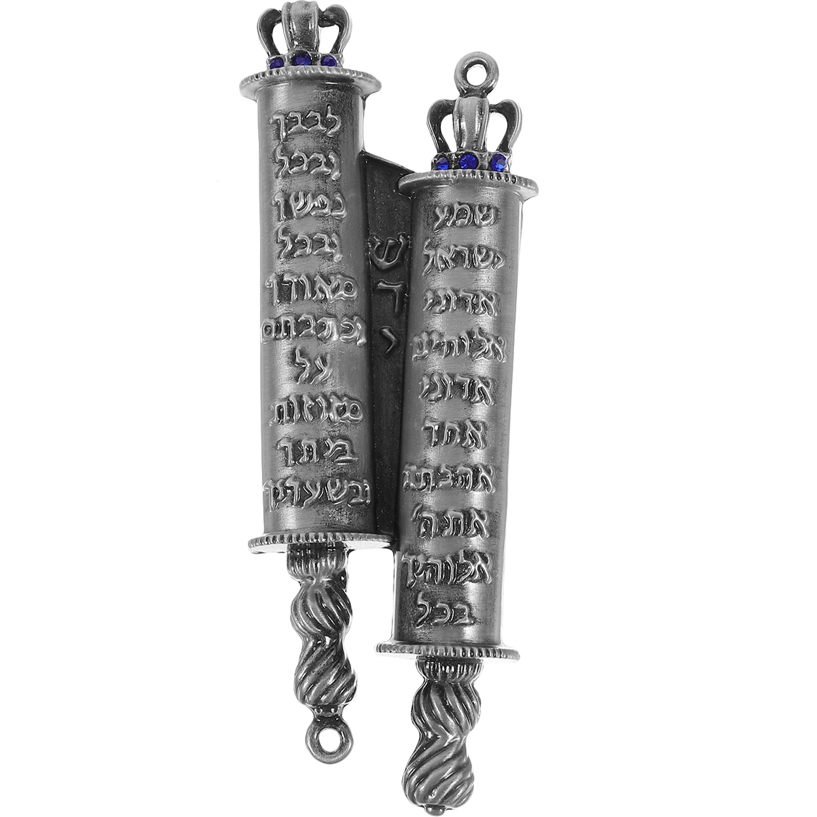 Gatepost Holy Scroll Mezuzah Decoration Metal Adorn Adornment Door House Household Religious Craft