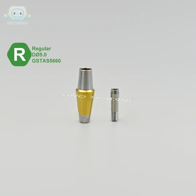 Dental Straight Titanium Mini Regular Hex Abutment Transfer Abutment 5 Fit for Osstem Metal Product