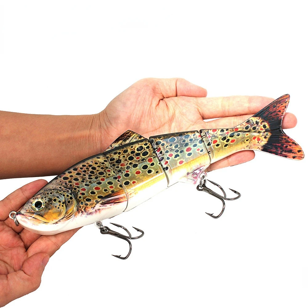 25cm/9.84inch Big Fishing Lure 4 Segment Sinking Swimbait 135g Crankbait Hard Bait Slow Game Artificial Huge