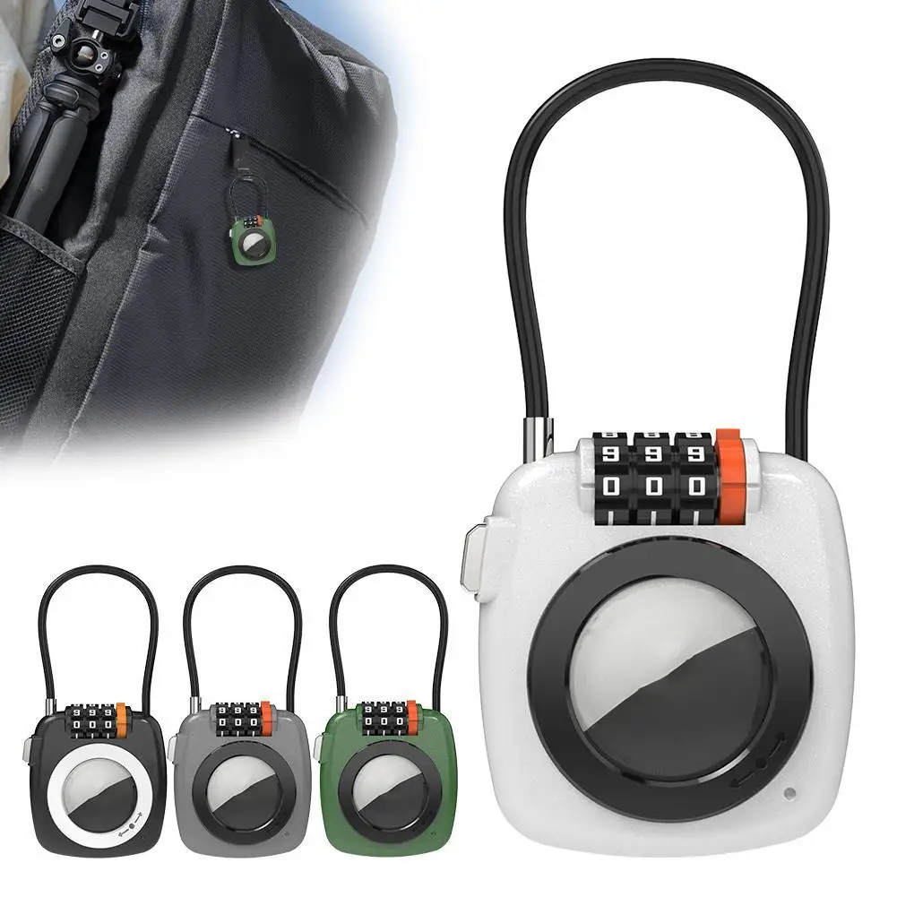 

Combination Lock Holder For Apple Secure Holder Waterproof AirTags Cover For Luggage Air Tag Lock Case
