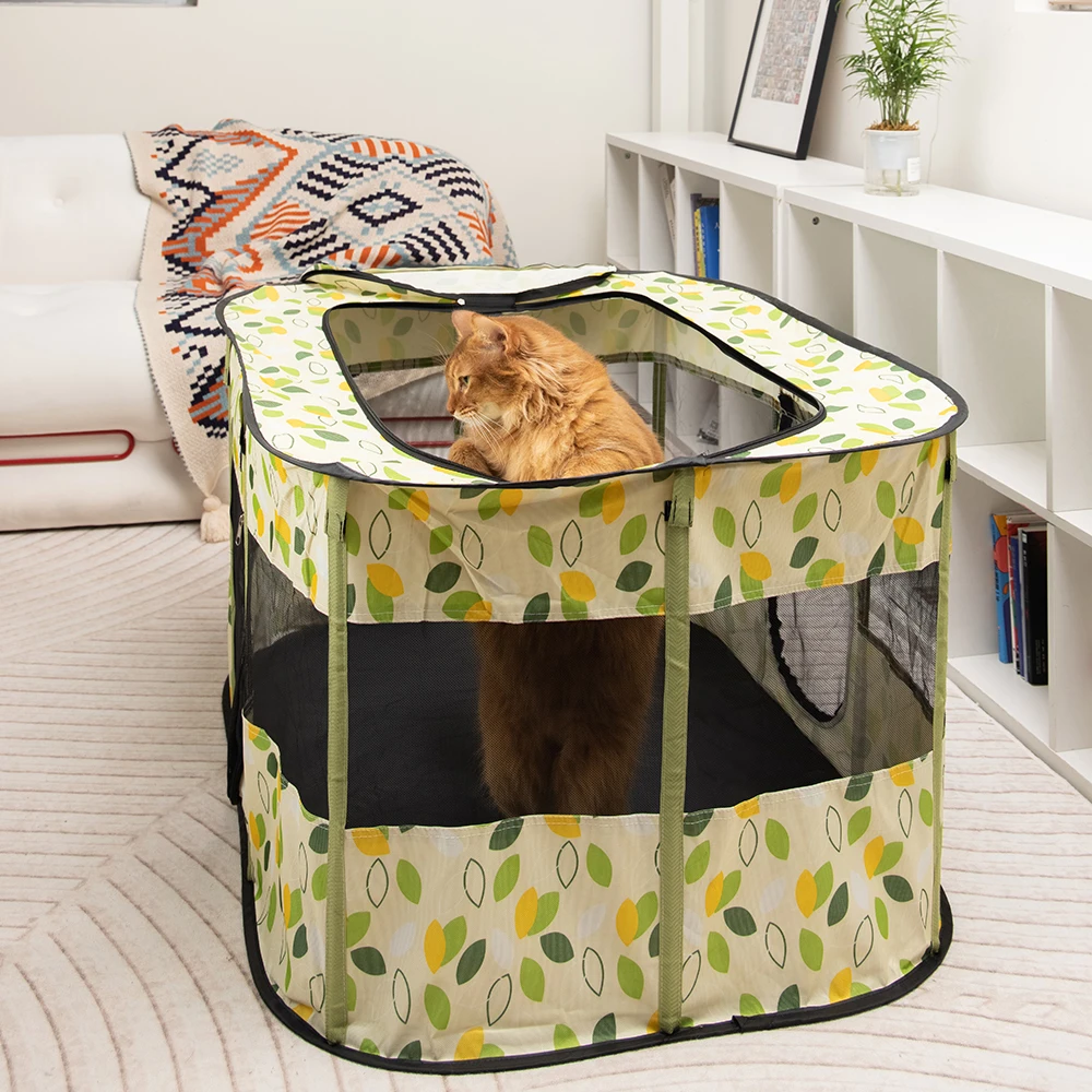 Cat\'s House Cat Bed Dog House Indoor Pet for Beds Cats Folding Kitten Tent Rabbit Space To Take Care of Pets Basket