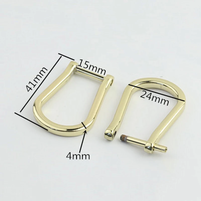 1pcs 15mm Metal Detachable Open Screw D Ring Buckle for DIY Leather Craft Bag Strap Belt Handle Shoulder Webbing 4 Colors