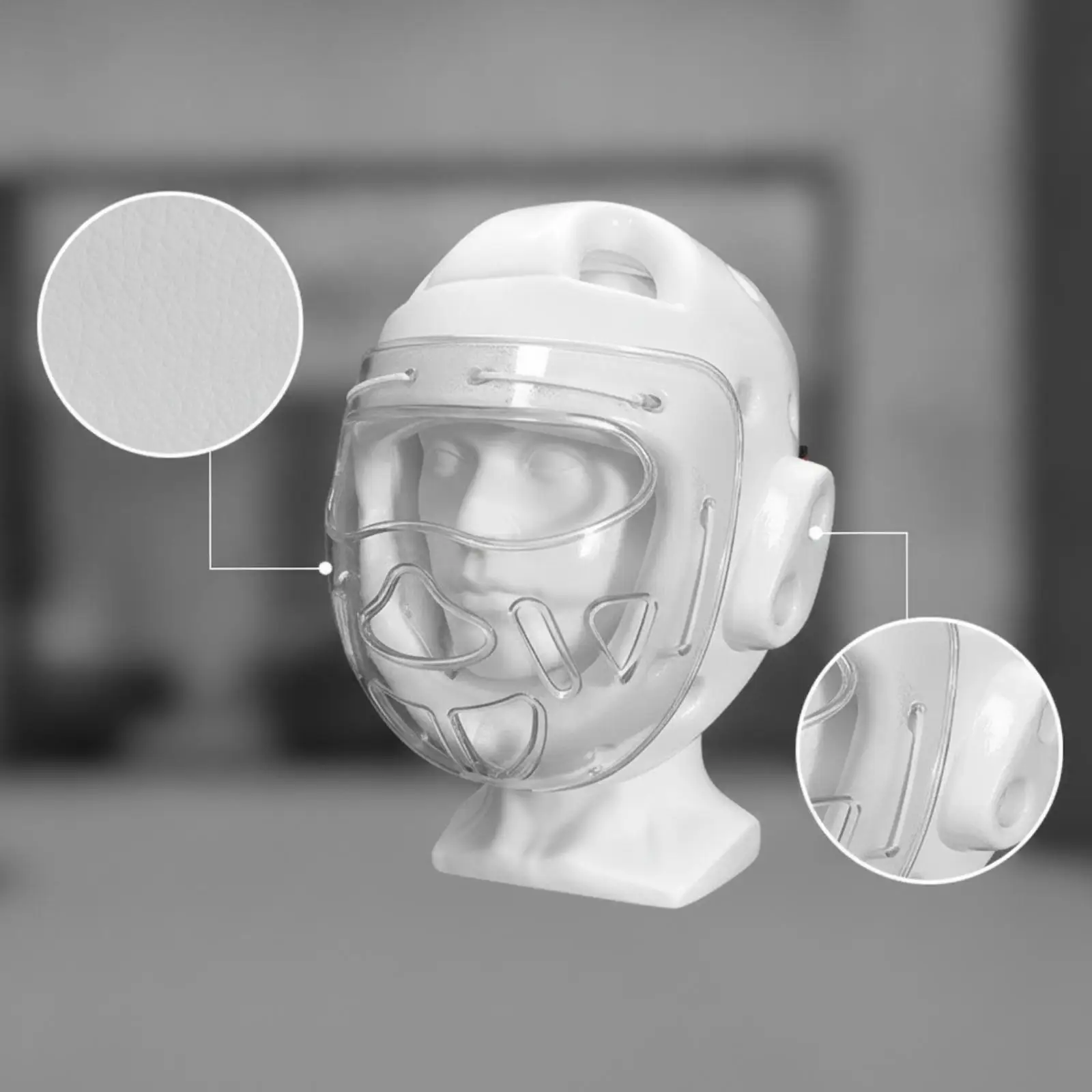 Sparring Headgear with Face Visor Guarding Sparring Helmet with Visor Transparent Visor Guard Visor for Fighters, Boxing