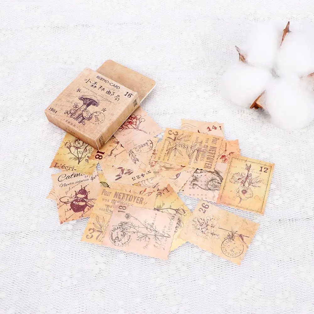 

Little Forest Stamp Diary Paper Stickers Scrapbooking Decorative Sticker Label Tag Sealing Stickers Stationery