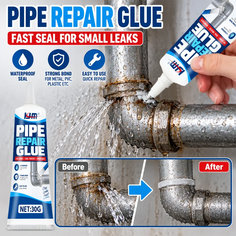 KJM Pipe Repair Glue 30G Waterproof Leak Sealant Adhesive For PVC Metal Water Pipe Crack Repair Plumbing Fix Tool