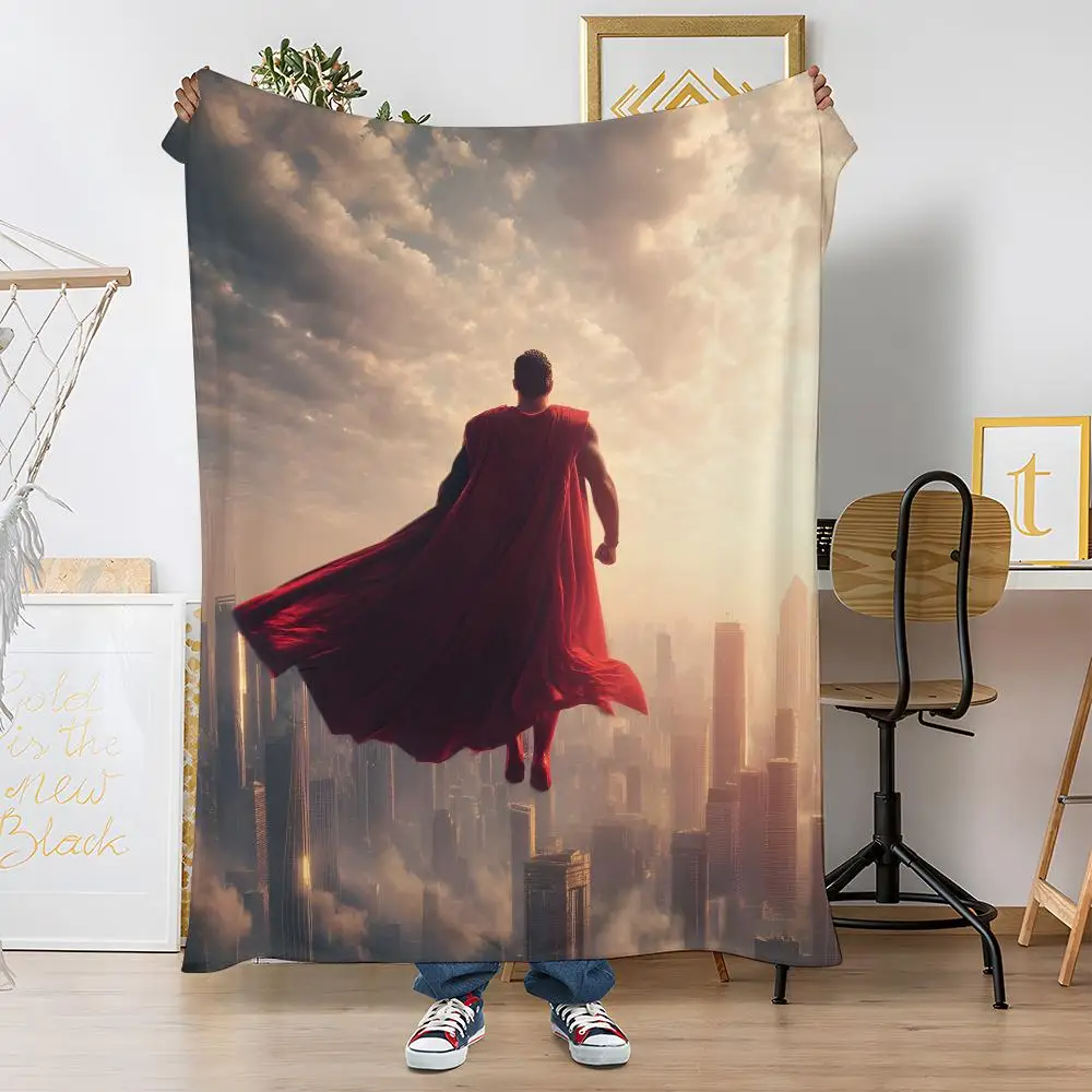 COOL FILM SSSuper MmanS Throw Soft Coral Fleece Blanket 310gsm Fluffy Warm Throw for Sofa Bed Couch Bedroom Decor