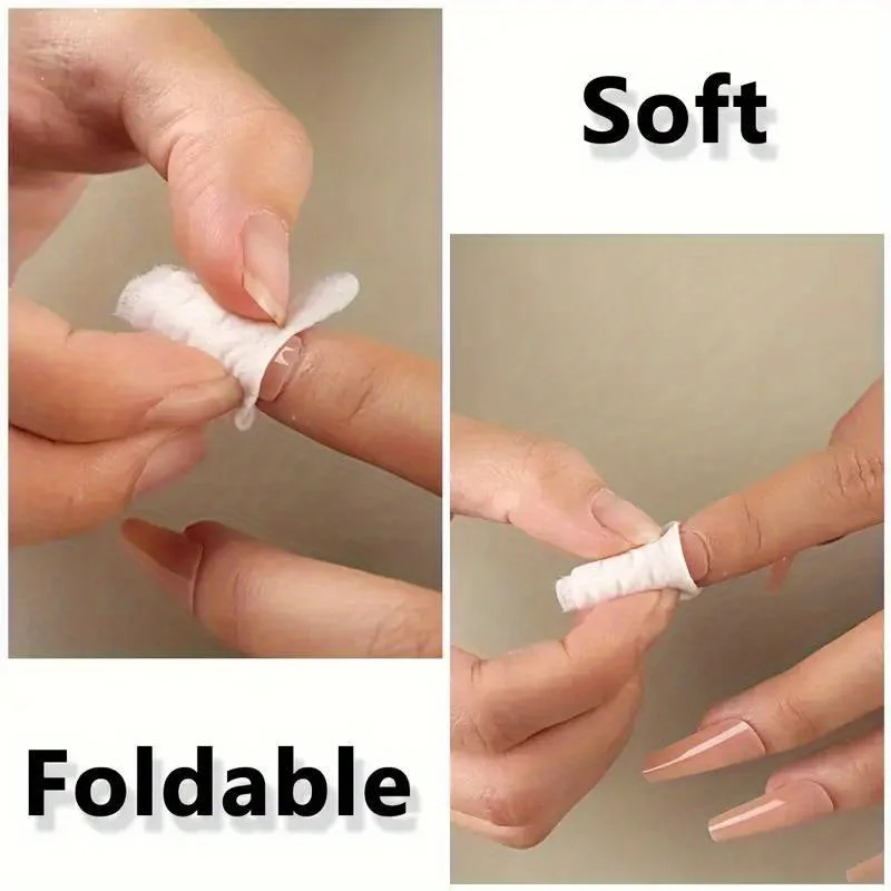 Almohadillas desechables para quitar uñas, 100-1000 Uds., para manicura, recomienda toallitas para remojo sin pelusa, limpieza, herramienta suave cosmética multifuncional