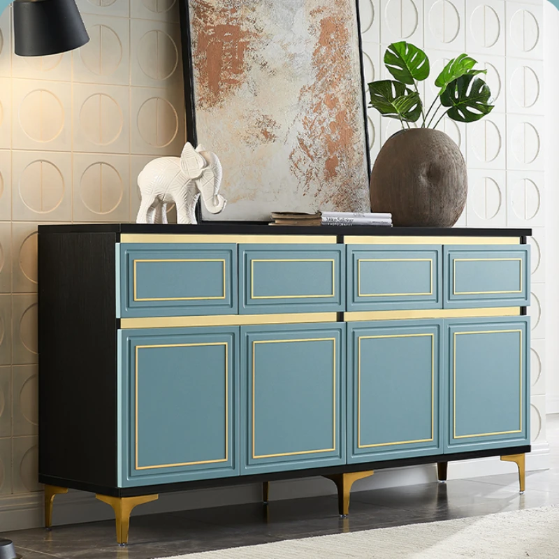 Living Room Kitchen Sideboard Nordic Modern Locker Closet Sideboard Display Wooden Dining Room Credenza Kitchen Furniture SR50CG