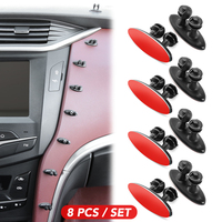 8PCS Car Wire Tie Clip Fixer Organizer Clamp Charging Cord Cable Holder Clasp Fastener Universal Headphone USB Line Manager