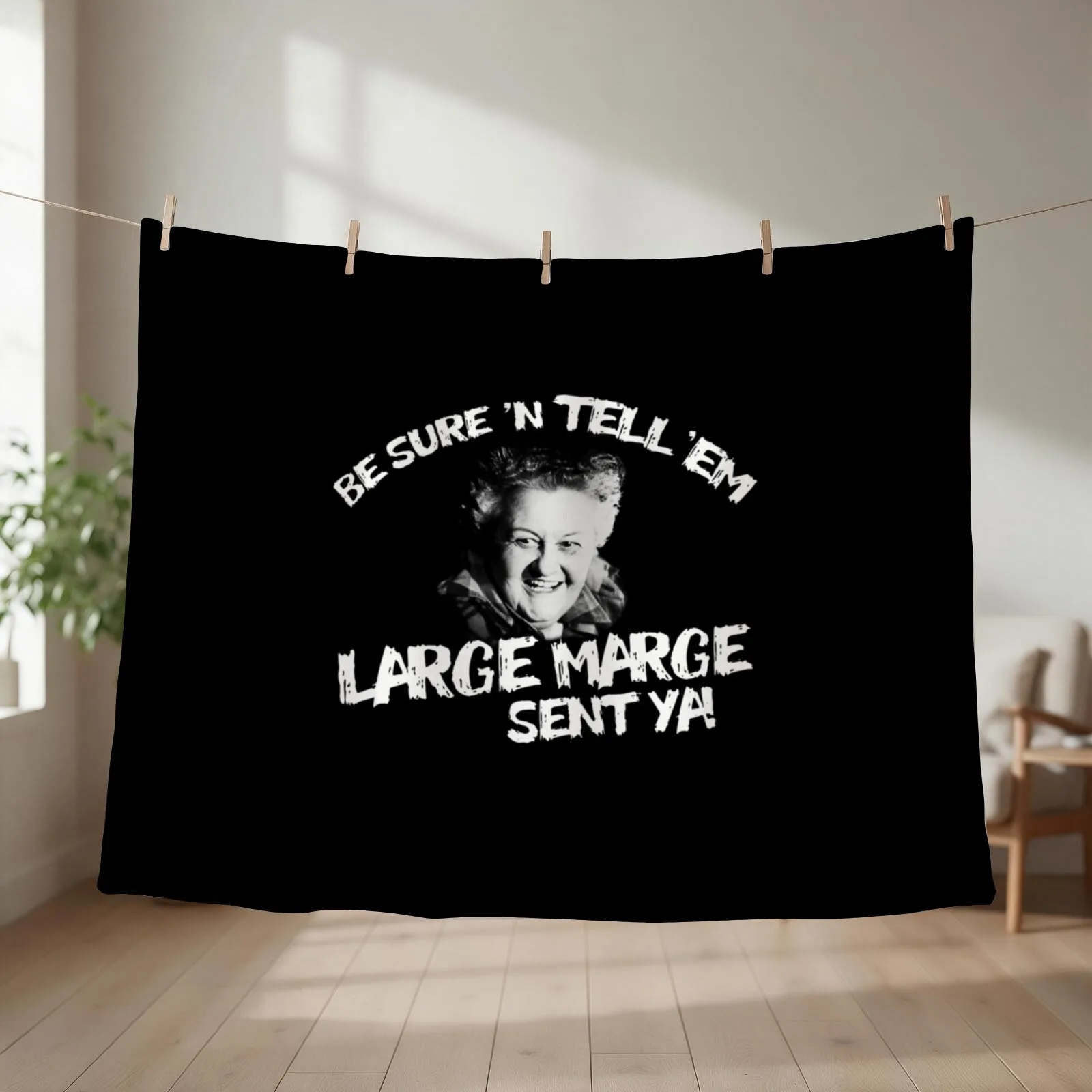 Large Marge Throw Blanket couch cozy soft plush fuzzy picnic outdoor blanket