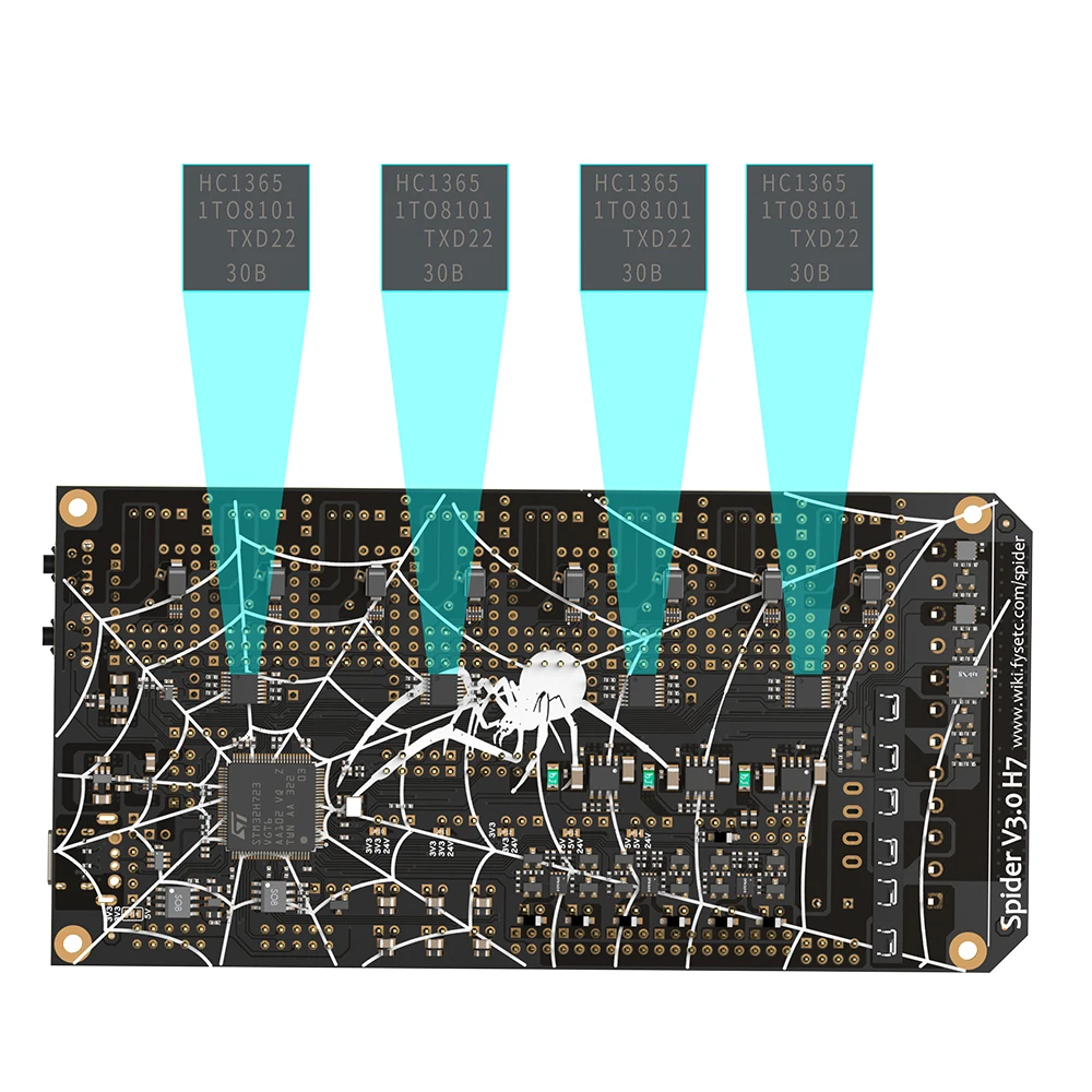 Płyta główna FYSETC Spider V3.0 H7, zasilacz 24V/48V 32-bitowy, 8-osiowa płyta sterująca TMC2209 TMC5160T STM32H723VGT6 do Voron — zdjęcie produktu 4