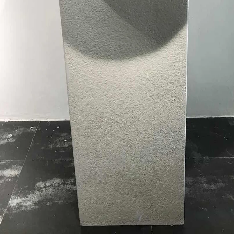 Indoor frosted glass fiber flower pot, white sandstone plant vase, square column decorative bowl-shaped flower pot.