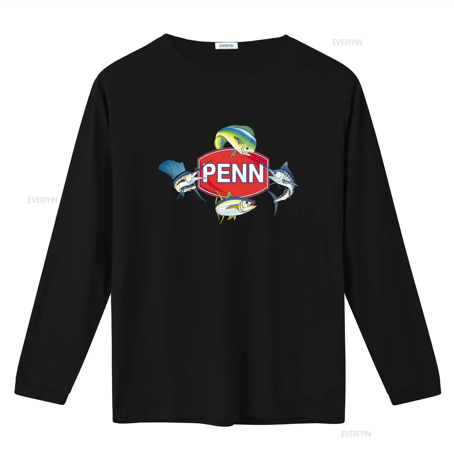 New PENN Fishing Saltwater Reels Rods Men's Logo T Shirt USA Sizes S 5XL vintage Washed Unisex Top For Everyday Wear homme