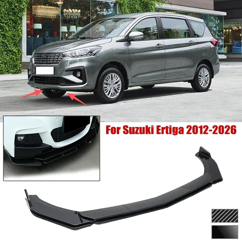 5pcs Front Bumper Shovel For Suzuki Ertiga 2012-2026 Spoiler Front Bumper Deflector Anti Scratch Protection Device